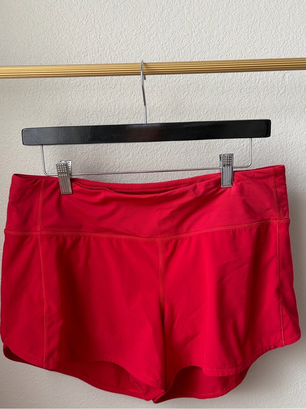 lululemon athletica Bright Red Athletic Running Shorts- Speed Up TALL - Picture 2 of 2